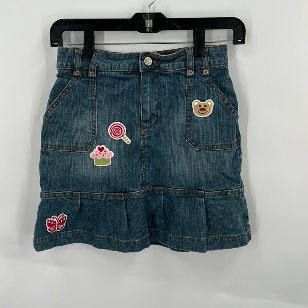 Gap Girl's Medium Wash Denim Skirt with Shorts Size 10